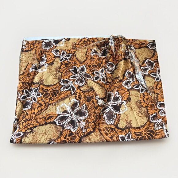 Vintage 60s Pomare Hawaiian Barkcloth Wrap Dress, Size Estimate Small - Picture 4 of 5